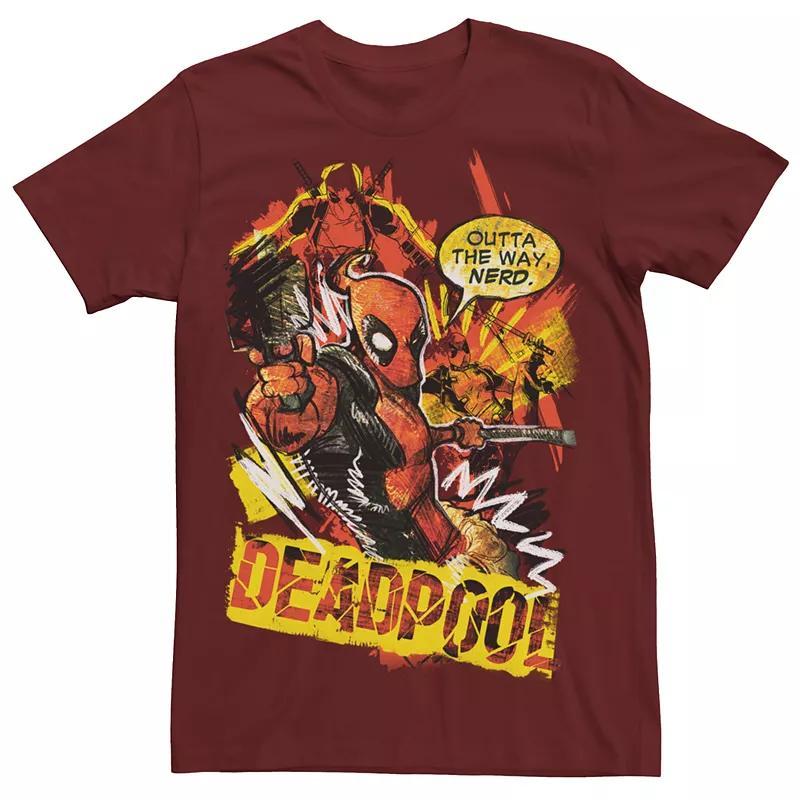 Men's Marvel Deadpool Scribbles Graphic Tee, Size: Small, Red Product Image