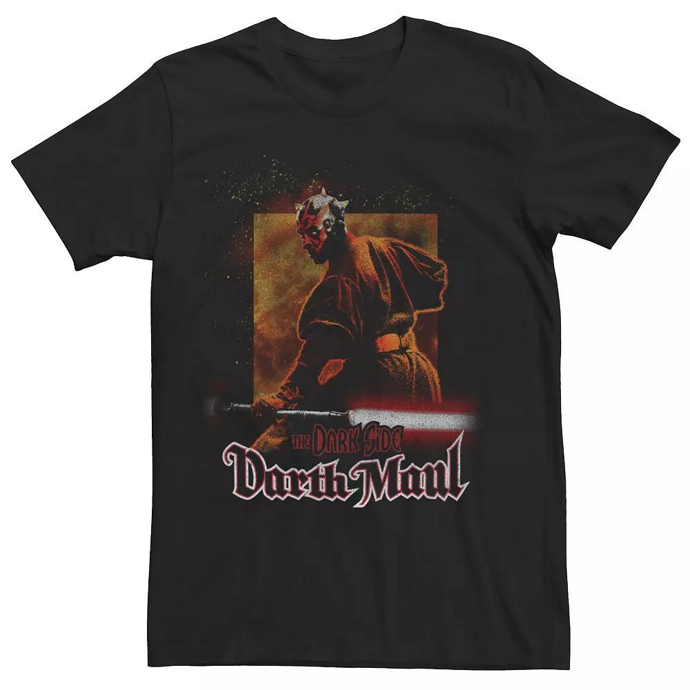 Men's Star Wars Darth Maul The Dark Side Text Poster Tee, Size: Medium, Black Product Image