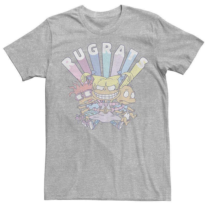 Men's RugRats Group Shot Faded Logo Tee, Boy's, Size: Small, White Product Image