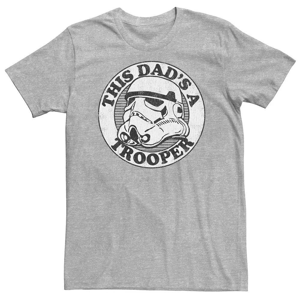 Big & Tall Star Wars Stormtrooper "This Dad's A Trooper" Circle Tee, Men's, Size: 4XL, Athletic Grey Product Image