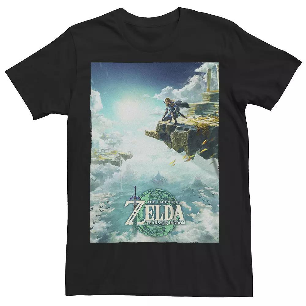 Men's The Legend of Zelda: Tears of the Kingdom Video Game Cover Graphic Tee, Size: XS, Black Product Image