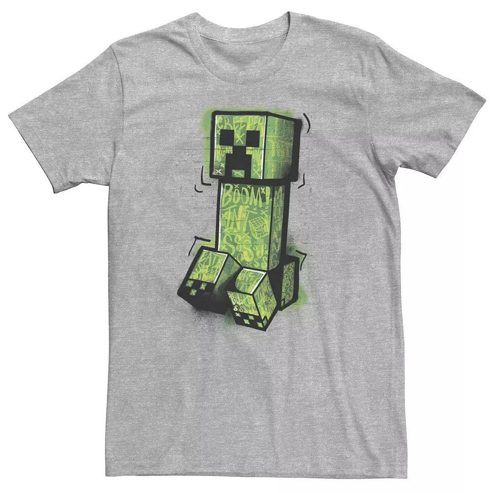 Big & Tall Minecraft Creeper Grafitti Style Portrait Tee, Boy's,  Product Image