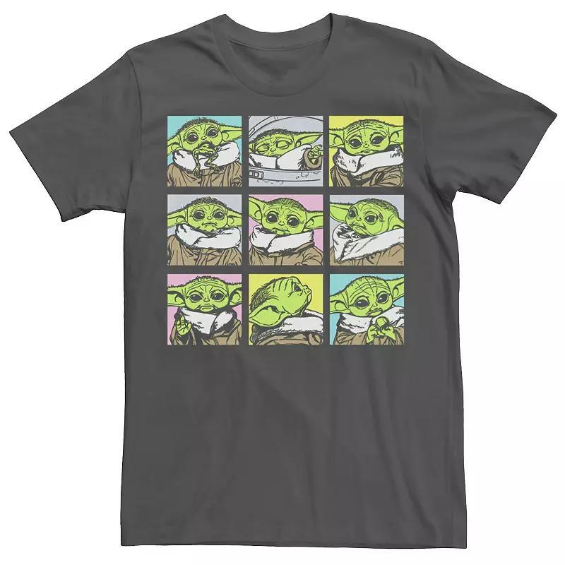 Mens The Mandalorian Grogu Moods Tee Grey Product Image