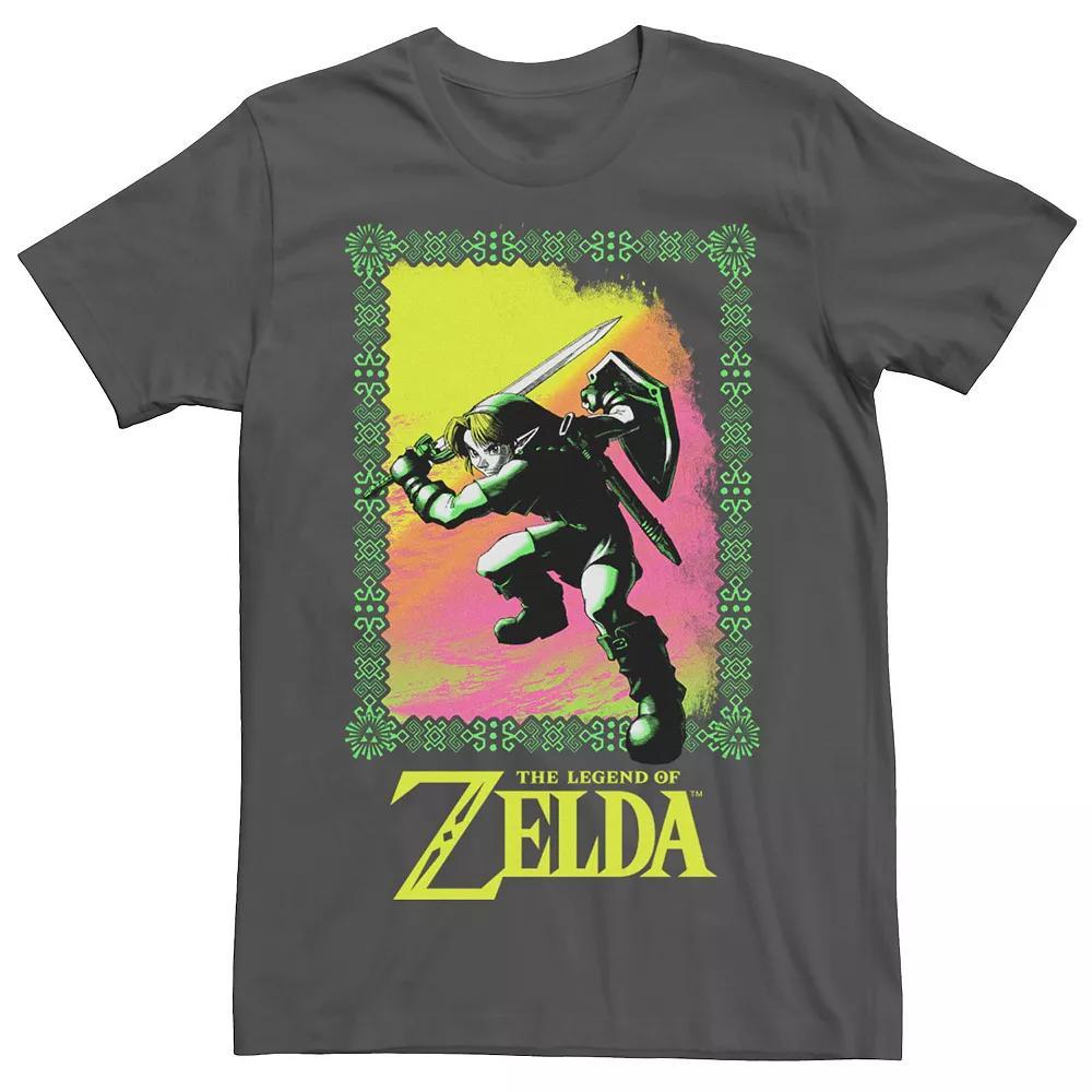 Men's Zelda Surf Retro Poster Tee, Size: Small, Grey Product Image