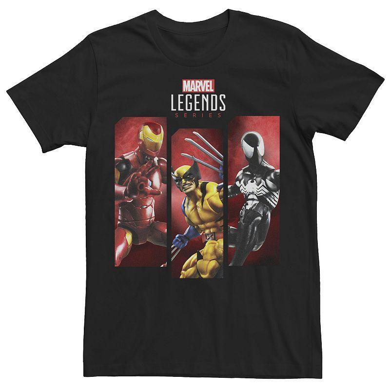 Men's Marvel Legends Series Iron Man Wolverine Spider-Man Box Up Graphic Tee,  Product Image