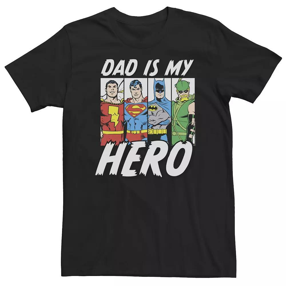Big & Tall DC Comics Father's Day Justice League Dad Is My Hero Tee, Men's,  Product Image