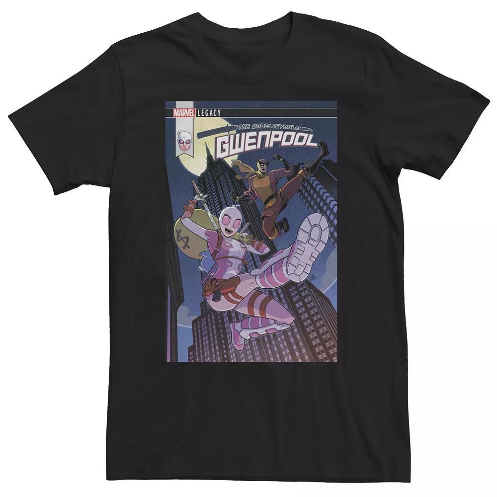 Big & Tall Marvel Unbelievable Gwenpool Batroc The Leaper Comic Tee, Men's,  Product Image