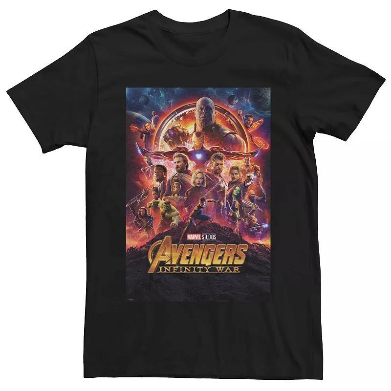 Men's Marvel "Avengers: Infinity War" Movie Poster Tee, Size: Medium, Black Product Image