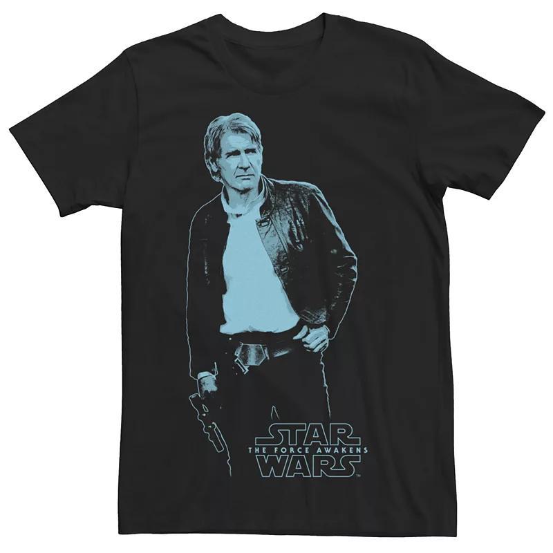 Men's Star Wars The Force Awakens Han Solo Portrait Tee, Size: Small, Black Product Image