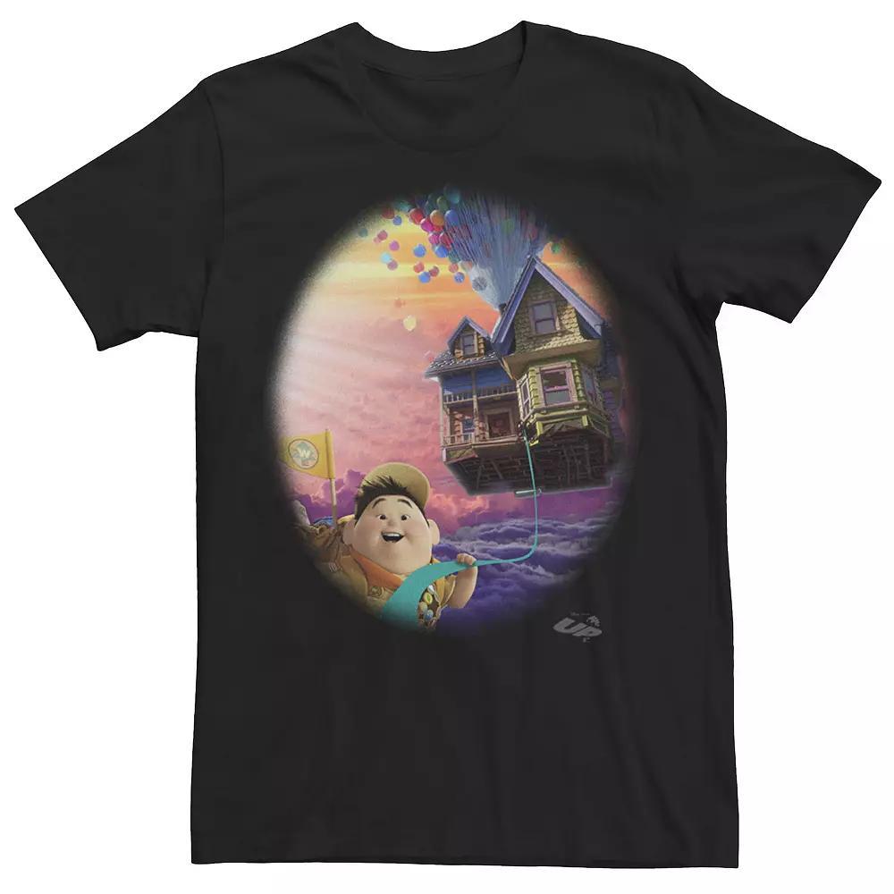 Disney / Pixar's Up Russell Men's House Cloud Portrait Tee, Size: Small, Black Product Image