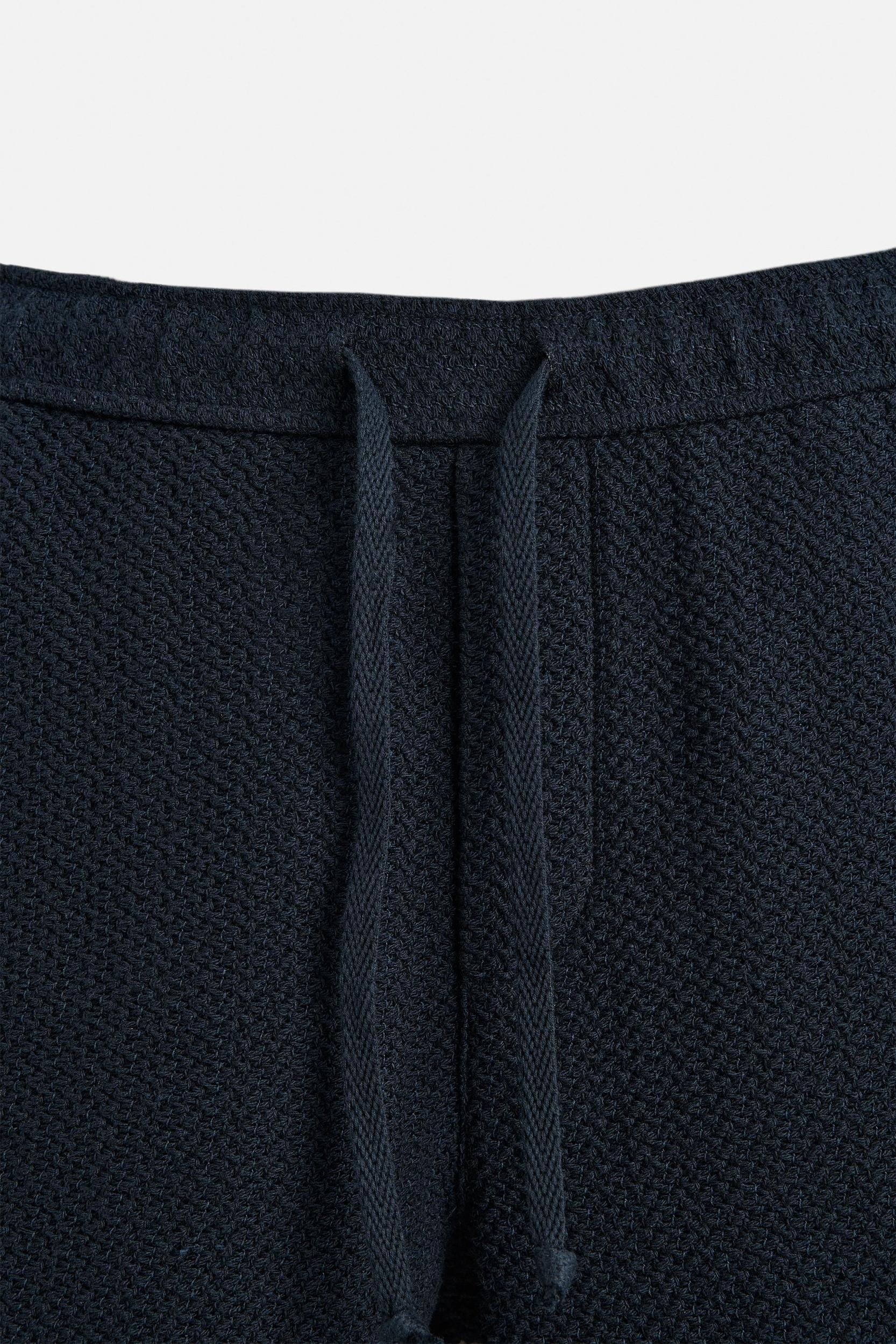 TEXTURED REGULAR FIT BERMUDA SHORTS Product Image