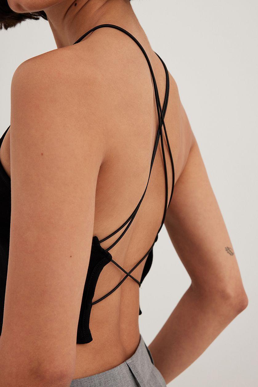 Spaghetti Strap Back Detail Top Product Image