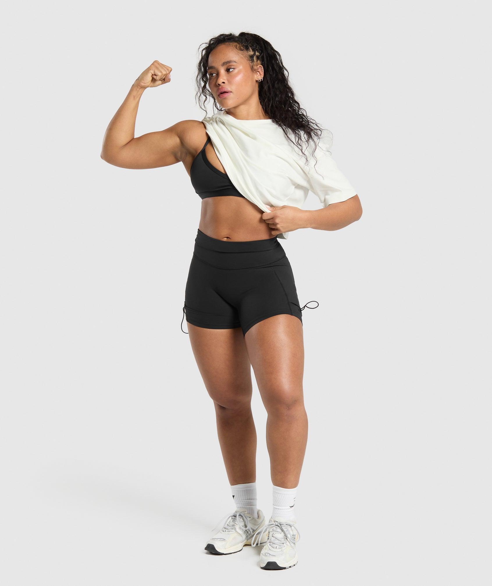 Gymshark Back Gains Graphic Oversized Tee - Soft White Female Product Image
