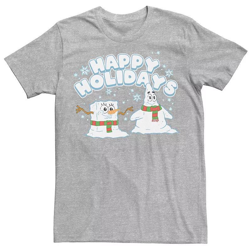 Men's Spongebob Squarepants Patrick Snowmen Tee, Size: Large, Athletic Grey Product Image