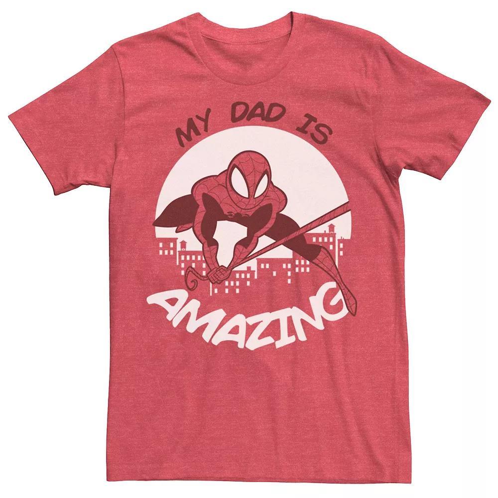 Men's Marvel Father's Day My Dad Is Amazing Spider-Man Action Pose Tee,  Product Image
