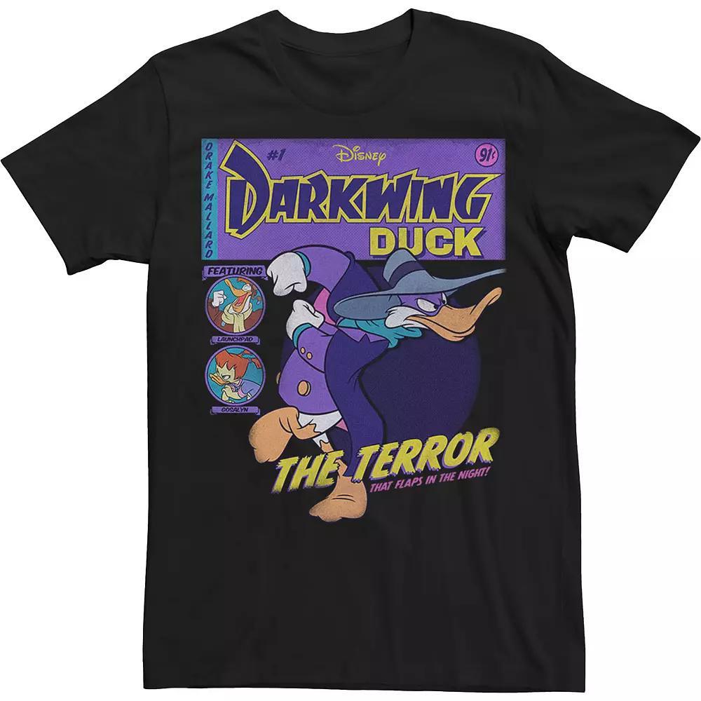 Disney's Darkwing Duck Men's Comic Cover Tee, Size: XXL, Black Product Image