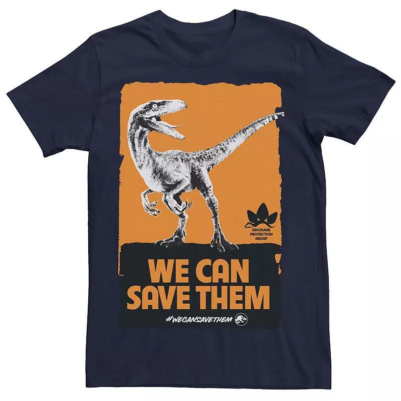 Men's Jurassic World We Can Save Them Poster Tee, Size: XL, Red Product Image