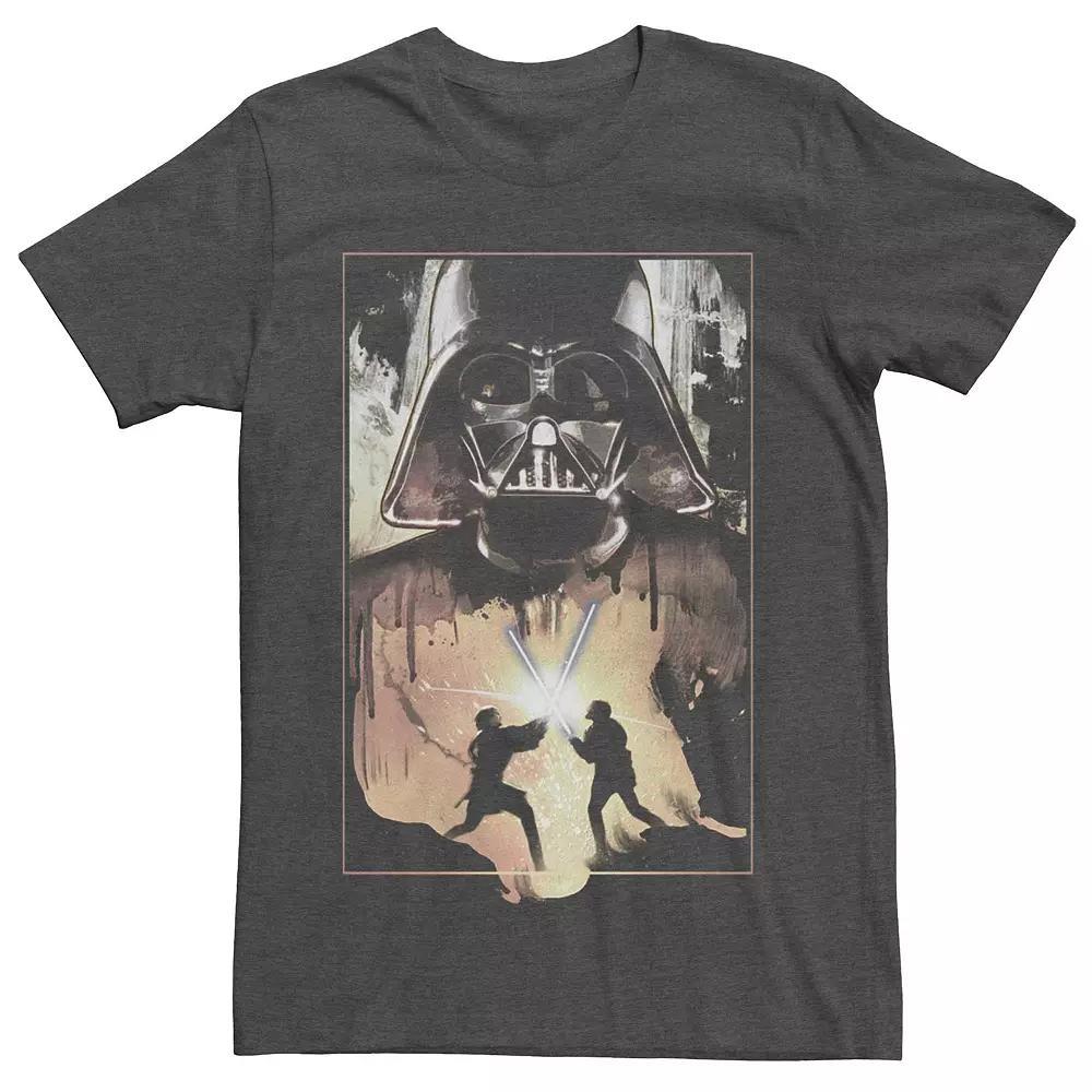 Men's Star Wars Anakin Obi Wan Battle Tee, Size: XXL, Grey Heather Product Image