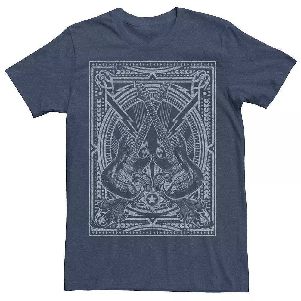 Men's Cross Guitars Distressed Poster Tee, Size: 3XL, Navy Grey Product Image