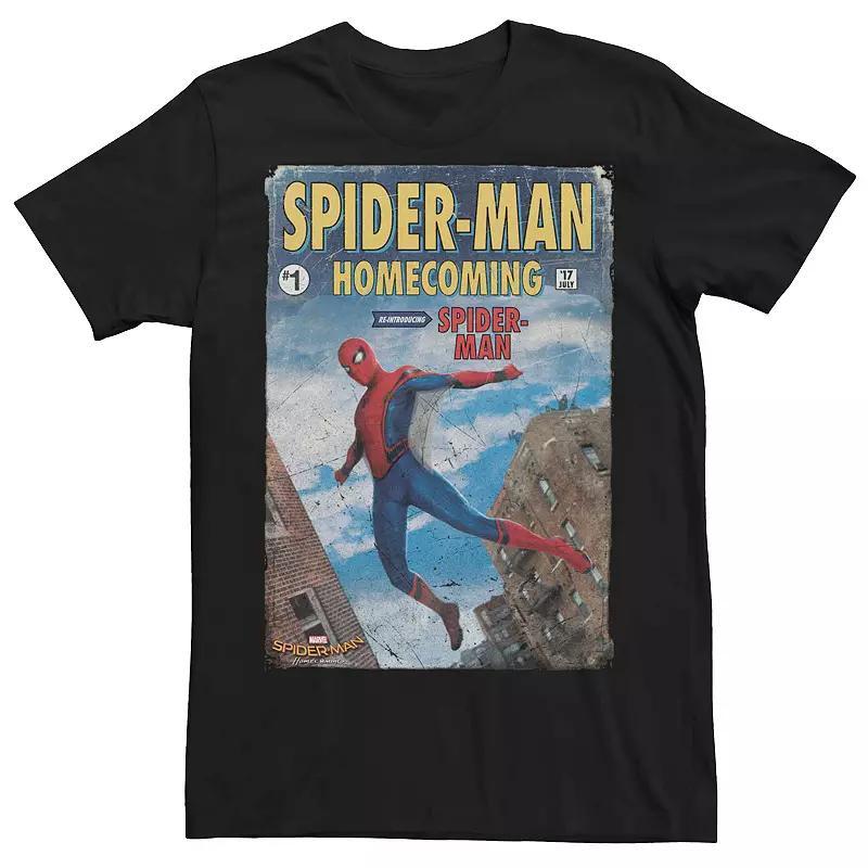 Men's Marvel Spider-Man Let's Stick Together Valentine Card Tee, Size: XL, Navy Grey Product Image