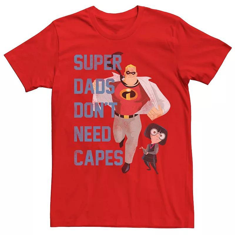 Mens Disney Pixar Incredibles Dont Need Capes Graphic Tee Athletic Grey Product Image