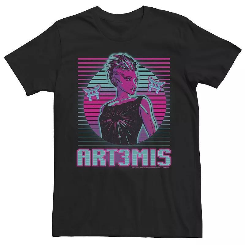 Mens Ready Player One Artemis Shuttered Neon Portrait Tee Product Image