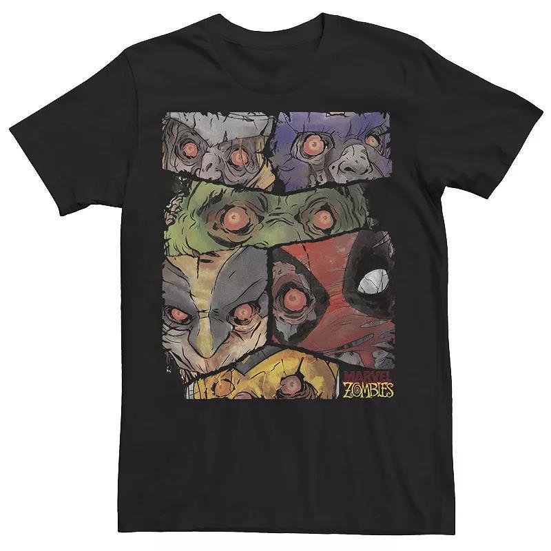 Men's Marvel Zombies Group Shot Panels Graphic Tee, Size: Large, Black Product Image