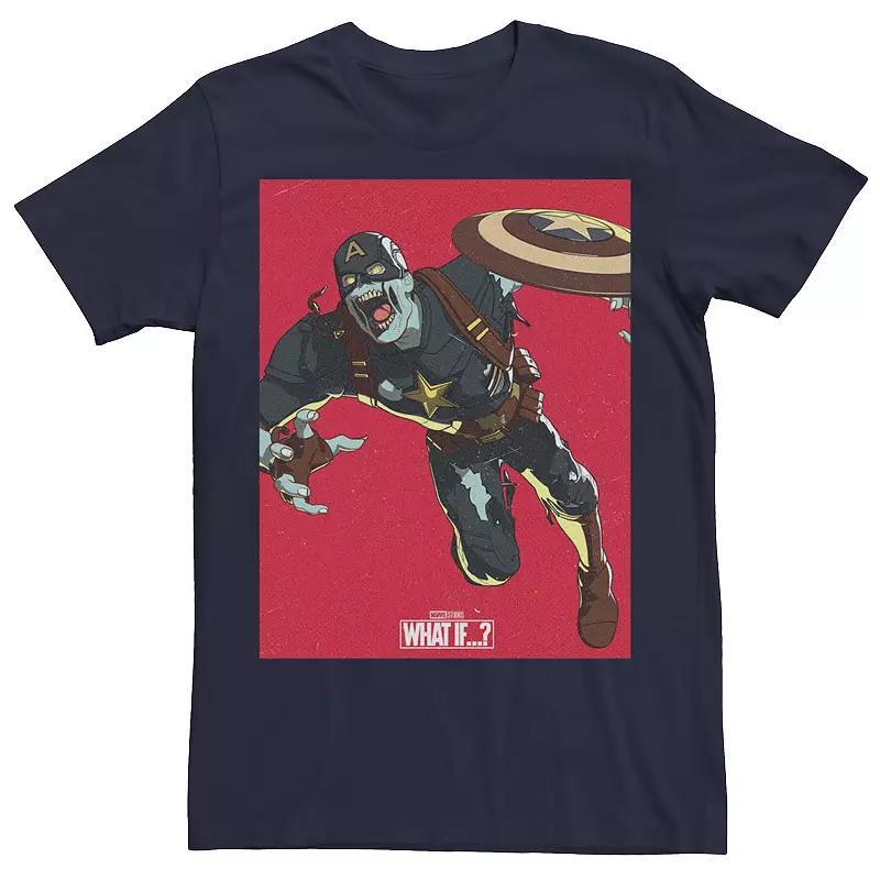 Men's Marvel What If Captain America Zombie Cover Tee, Boy's, Size: Small, White Product Image