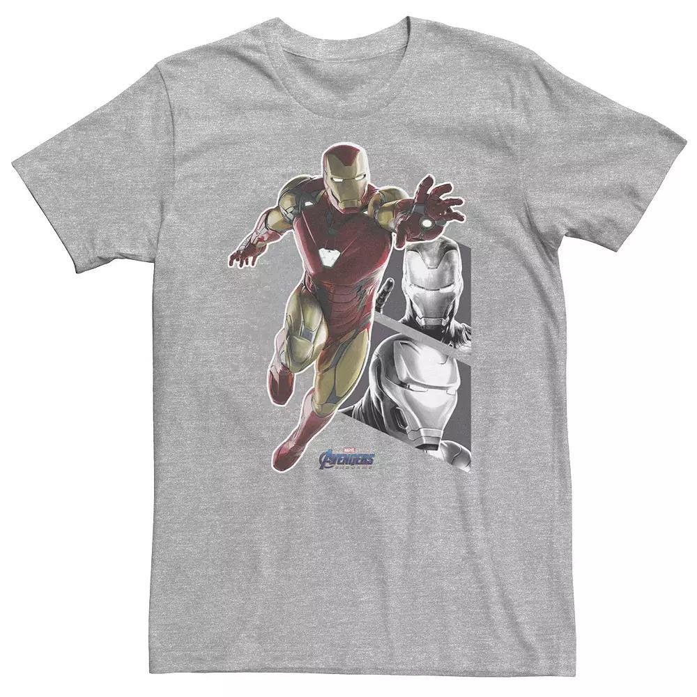 Big & Tall Marvel Avengers Endgame Iron Man Panel Pose Tee, Men's, Size: XXL Tall, Athletic Grey Product Image