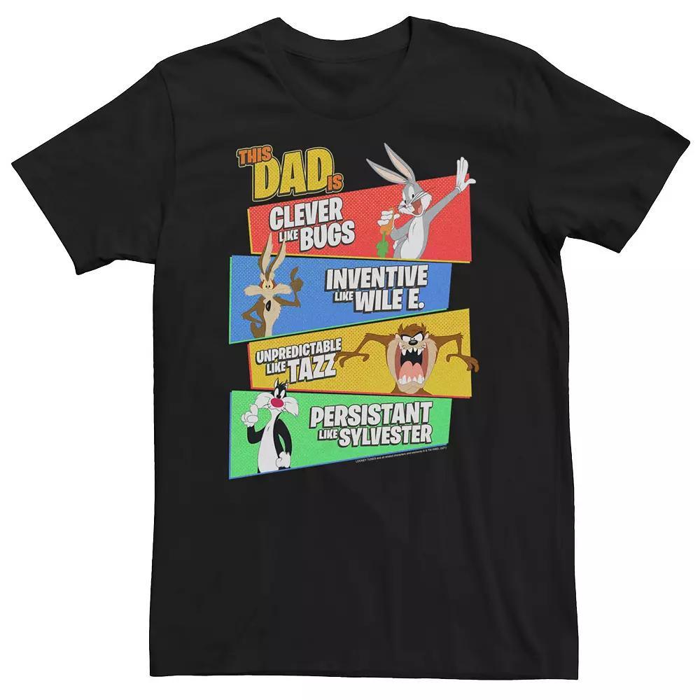 Big & Tall Looney Tunes This Dad Is Cleaver Like Bugs Tee, Men's, Size: XL Tall, Black Product Image