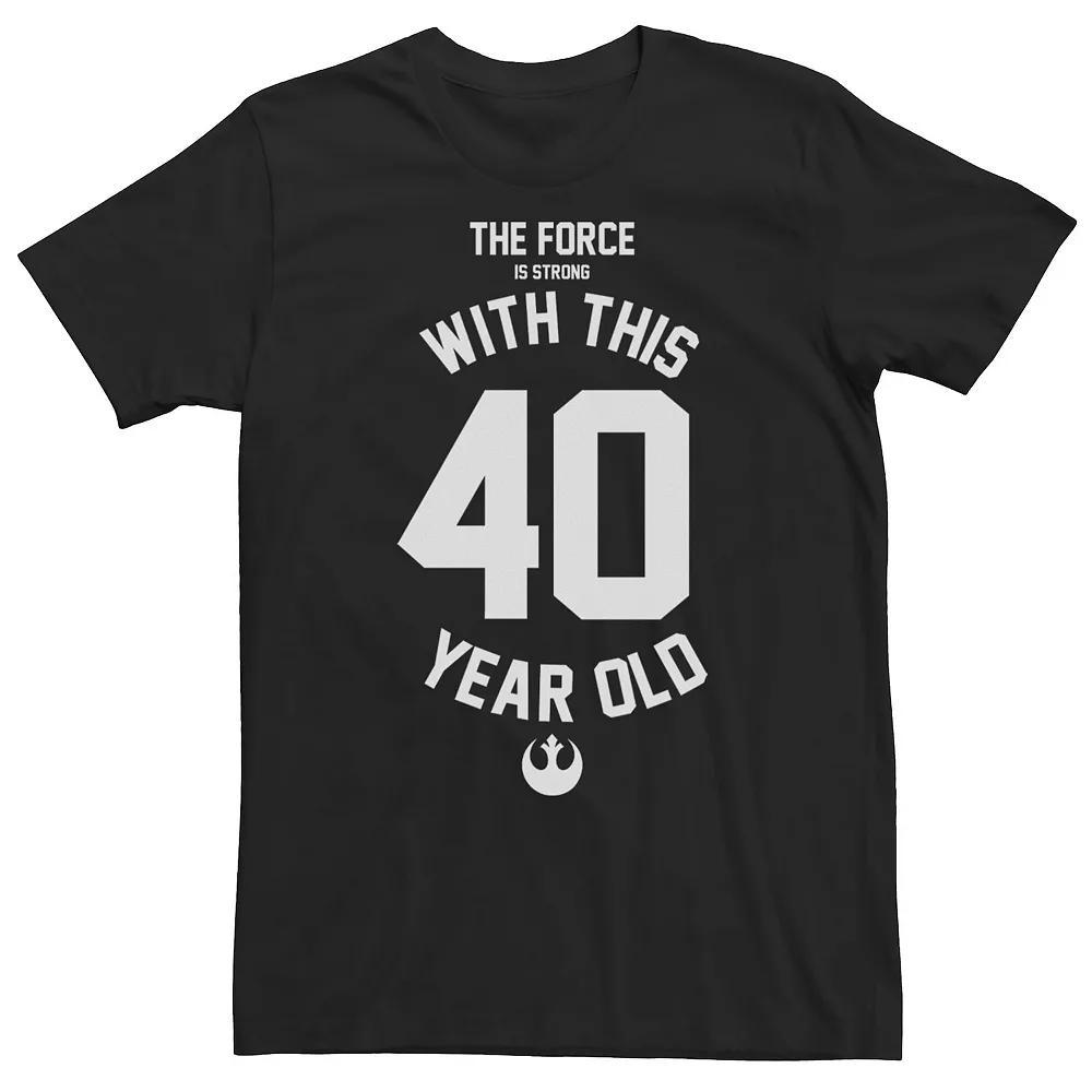 Big & Tall Star Wars Force Is Strong With This 40 Year Old Rebel Logo Tee, Men's,  Product Image