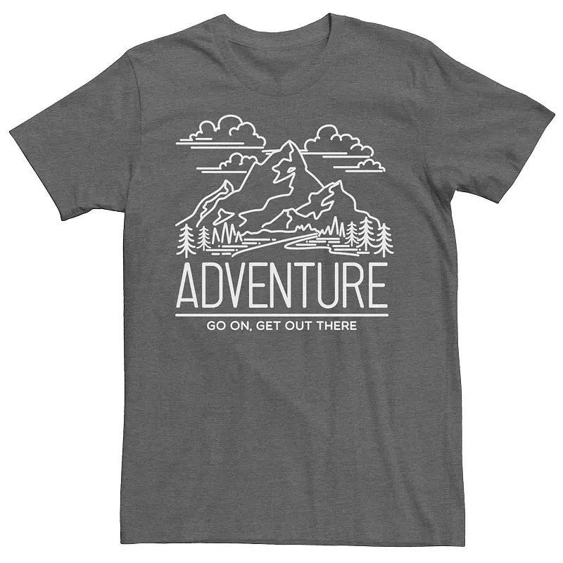 Mens Adventure Go On Get Out There Destination Tee Grey Heather Product Image