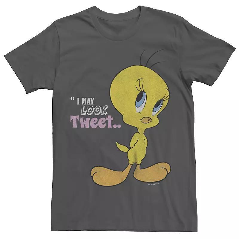 Juniors' Looney Tunes I May Look Tweet Boyfriend Graphic Tee, Girl's, Size: XXL, Grey Product Image