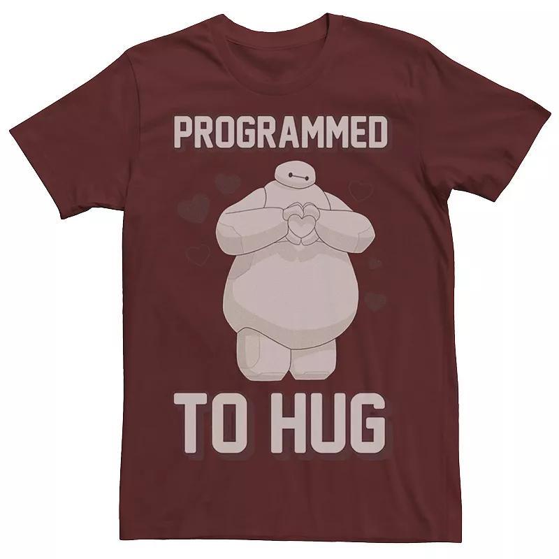 Disneys Big Hero 6 Baymax Mens Programmed To Hug Valentines Day Tee Red Product Image