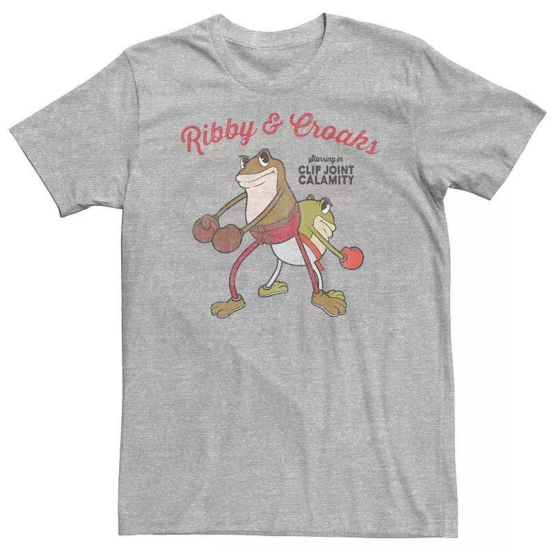 Big & Tall Cuphead Ribby And Croaks Clip Joint Calamity Tee, Men's, Size: 4XL Tall, Athletic Grey Product Image