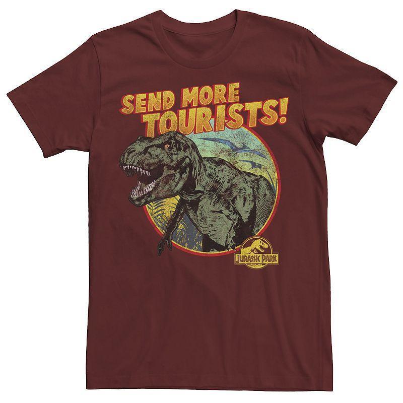 Men's Jurassic Park T-Rex Send More Tourists Tee, Size: XL, Red Product Image