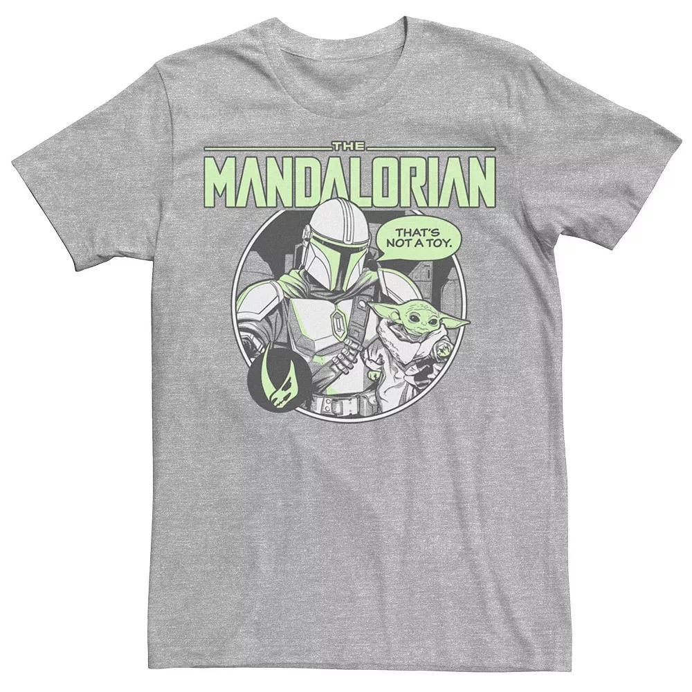 Men's Star Wars: The Mandalorian The Child That's Not A Toy Neon Tee, Size: XL, Athletic Grey Product Image