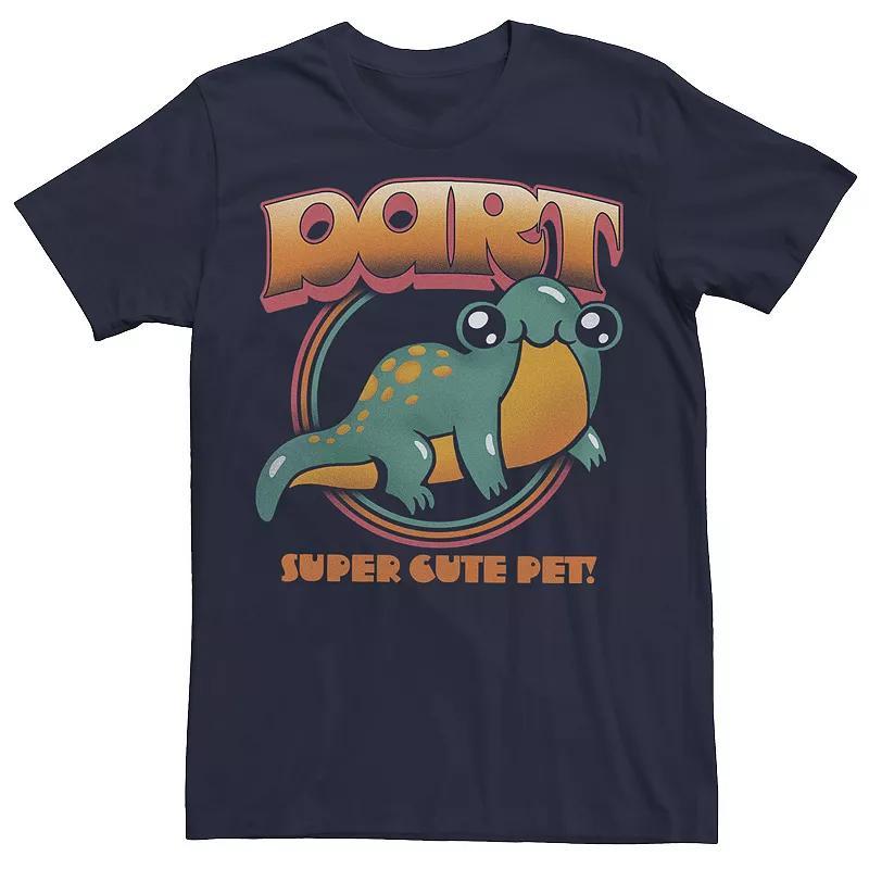 Mens Stranger Things Dart Cartoon Super Cute Pet Tee Navy Grey Product Image