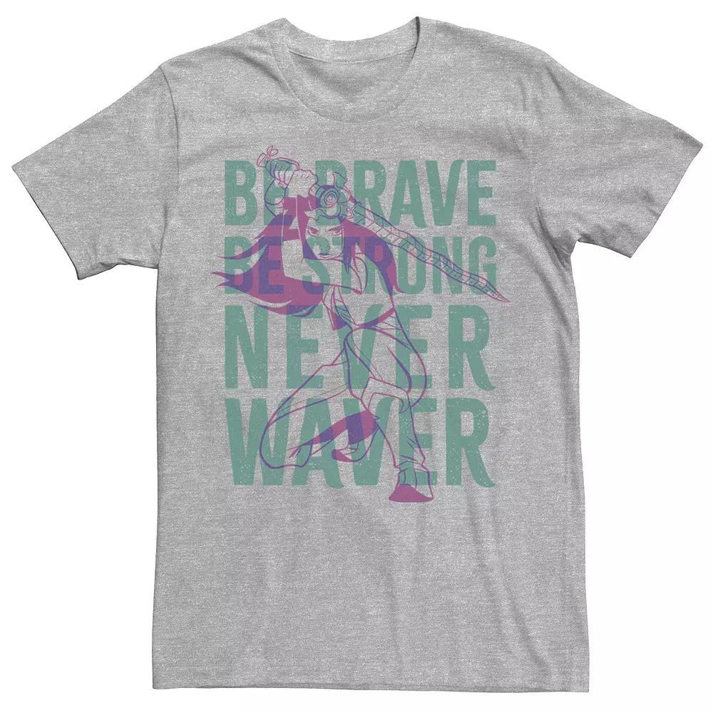 Disney's Raya And The Last Dragon Never Waver Text Overlay Men's Tee,  Product Image