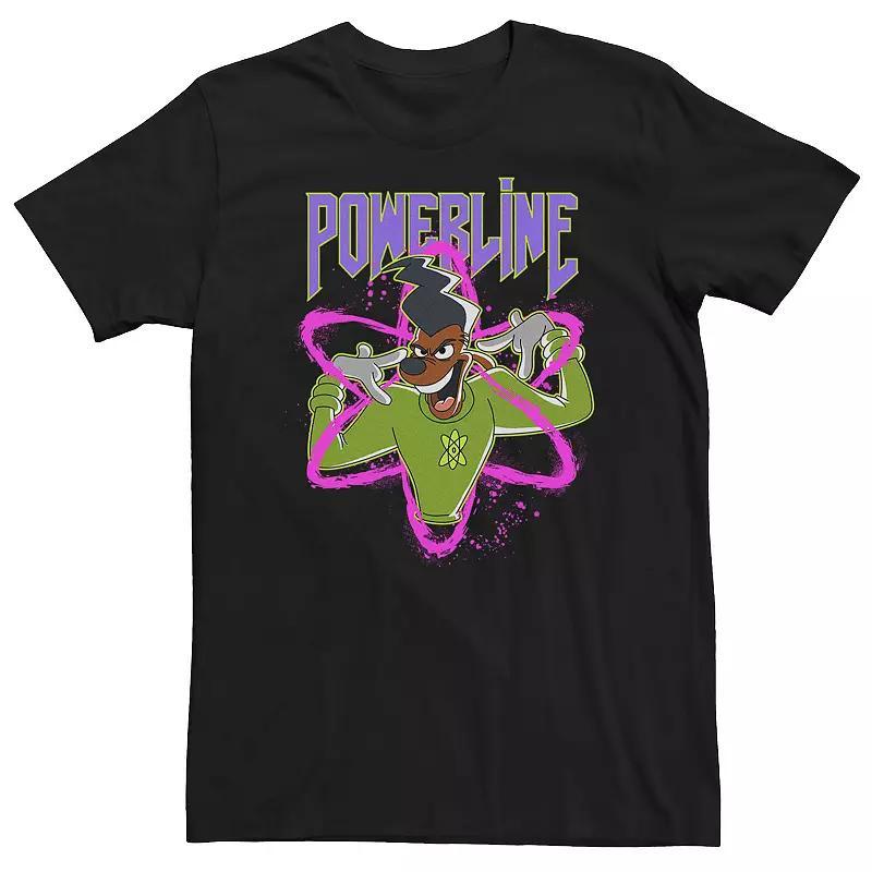 Disney's A Goofy Movie Big & Tall Powerline Atom Spray Graphic Tee, Men's, Size: 4XB, Black Product Image