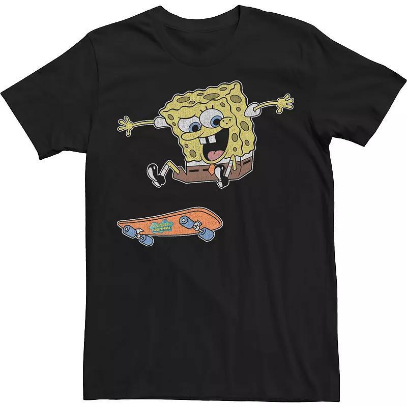 Big & Tall Spongebob Squarepants Skater Bob Vintage Tee, Men's, Size: 4XL Tall, Black Product Image