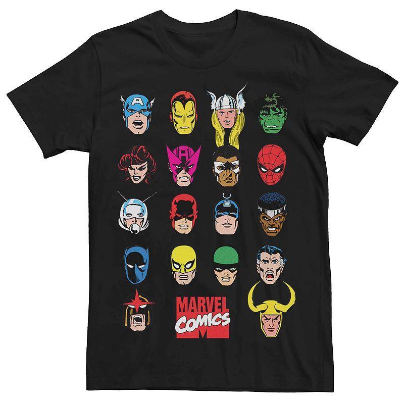 Mens Marvel Retro Hero And Faces Poster Tee Product Image