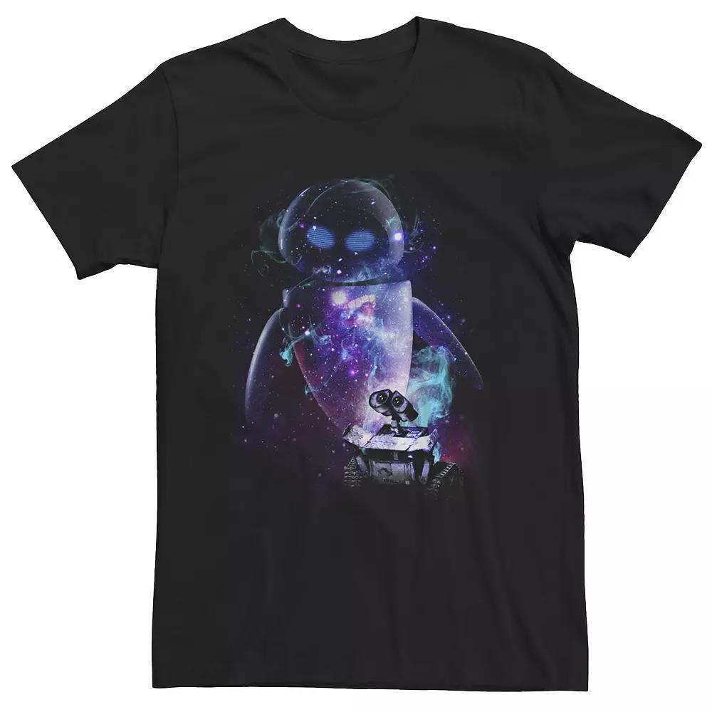 Disney / Pixar's WALL-E & Eve Men's Galaxy Poster Tee, Size: Small, Black Product Image