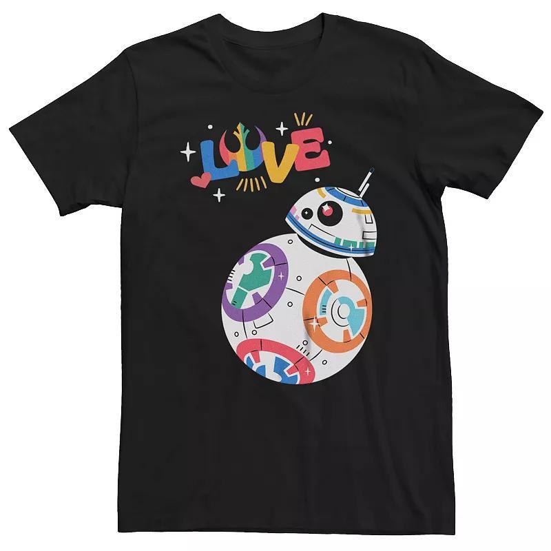 Big & Tall Star Wars Pride BB-8 Love Graphic Tee, Men's, Size: Large Tall, Black Product Image