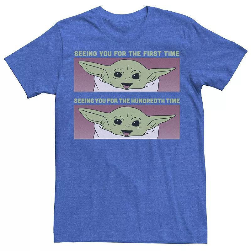 Men's Star Wars The Child Seeing You PaneTee, Size: XXL, Royal Grey Product Image