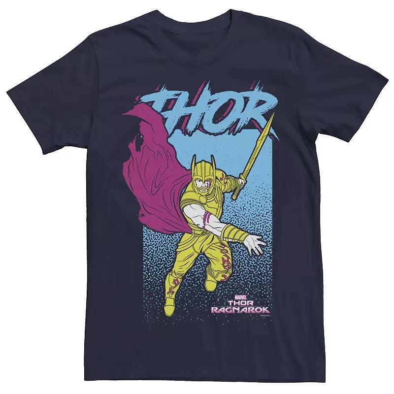 Men's Marvel Thor Ragnarok Neon Color Pop Graphic Tee, Size: Large, Blue Product Image