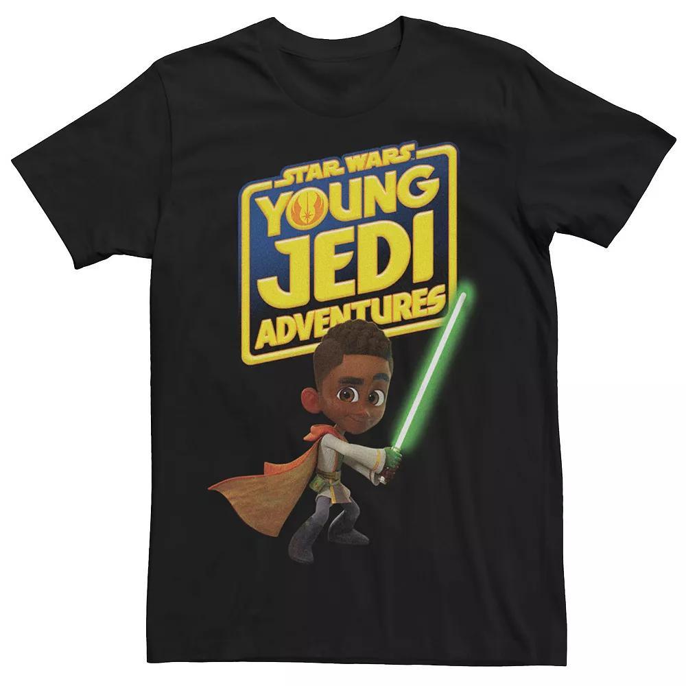 Big & Tall Star Wars: Young Jedi Adventures Kai Lightsaber Graphic Tee, Men's, Size: Large Tall, Black Product Image