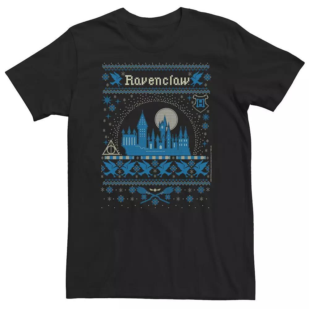 Big & Tall Harry Potter Ravenclaw Ugly Christmas Sweater Tee, Men's,  Product Image