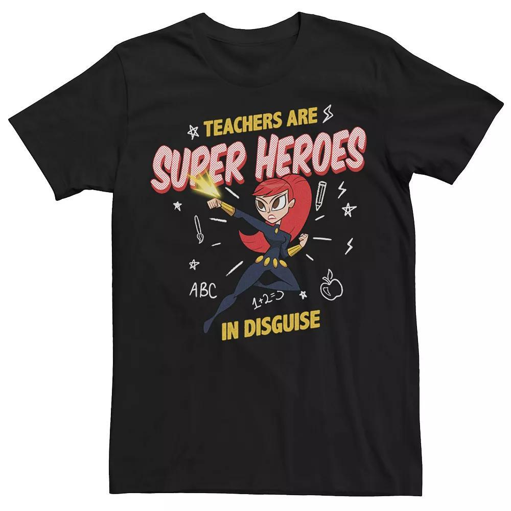 Men's Marvel Black Widow Teachers Are Super Heroes Tee,  Product Image