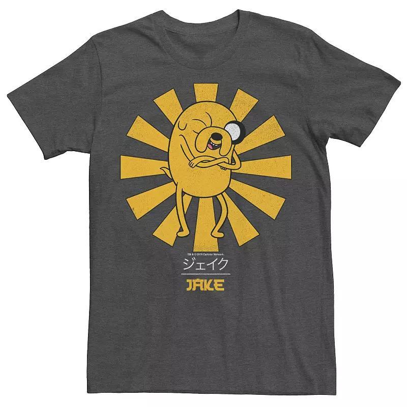 Mens Adventure Time Jake The Dog Kanji Portrait Graphic Tee Kelly Grey Product Image